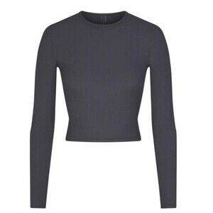 Skims Soft Lounge Crop Long Sleeve Shirt